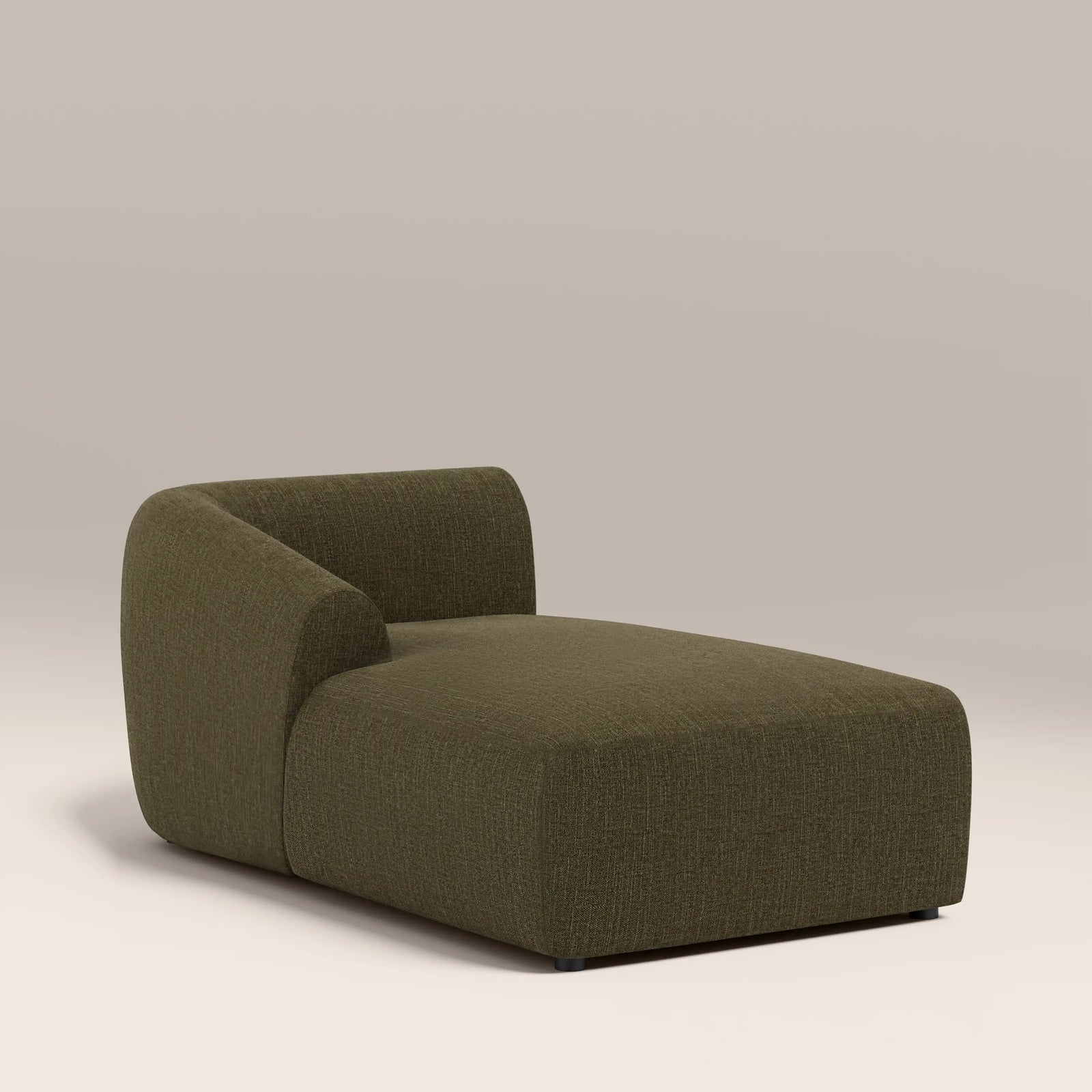 Malmo Left Chaise Module Section | Olive Green Velvet Chenille
