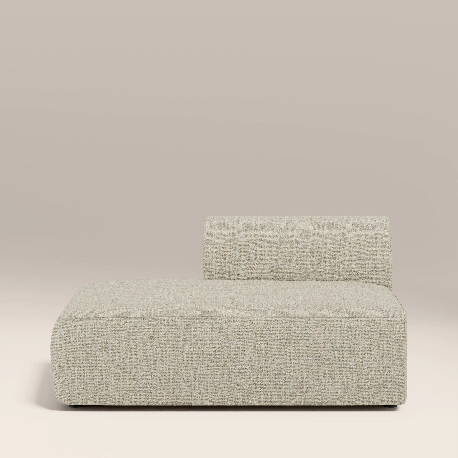 Malmo Left Divan Module Section | Oatmeal Woven Boucle