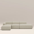 Malmo Left Hand 3 Seater L Shape Sofa | Oatmeal Woven Boucle