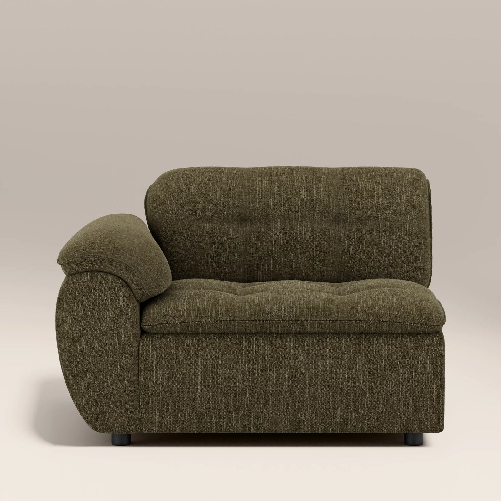 Bamba Left Hand Module Section | Olive Green Velvet Chenille