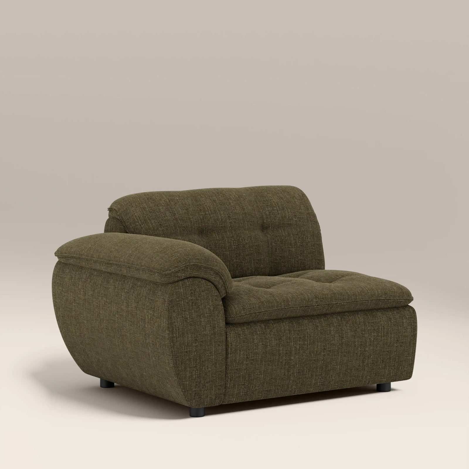 Bamba Left Hand Module Section | Olive Green Velvet Chenille