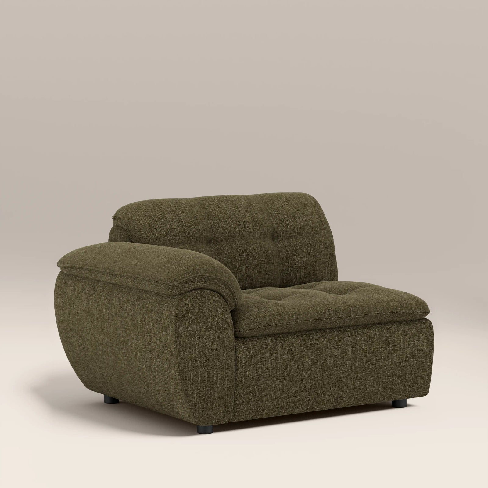 Bamba Left Hand Module Section | Olive Green Velvet Chenille