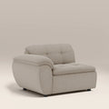 Bamba Left Hand Module Section | Pebble Grey Velvet Chenille