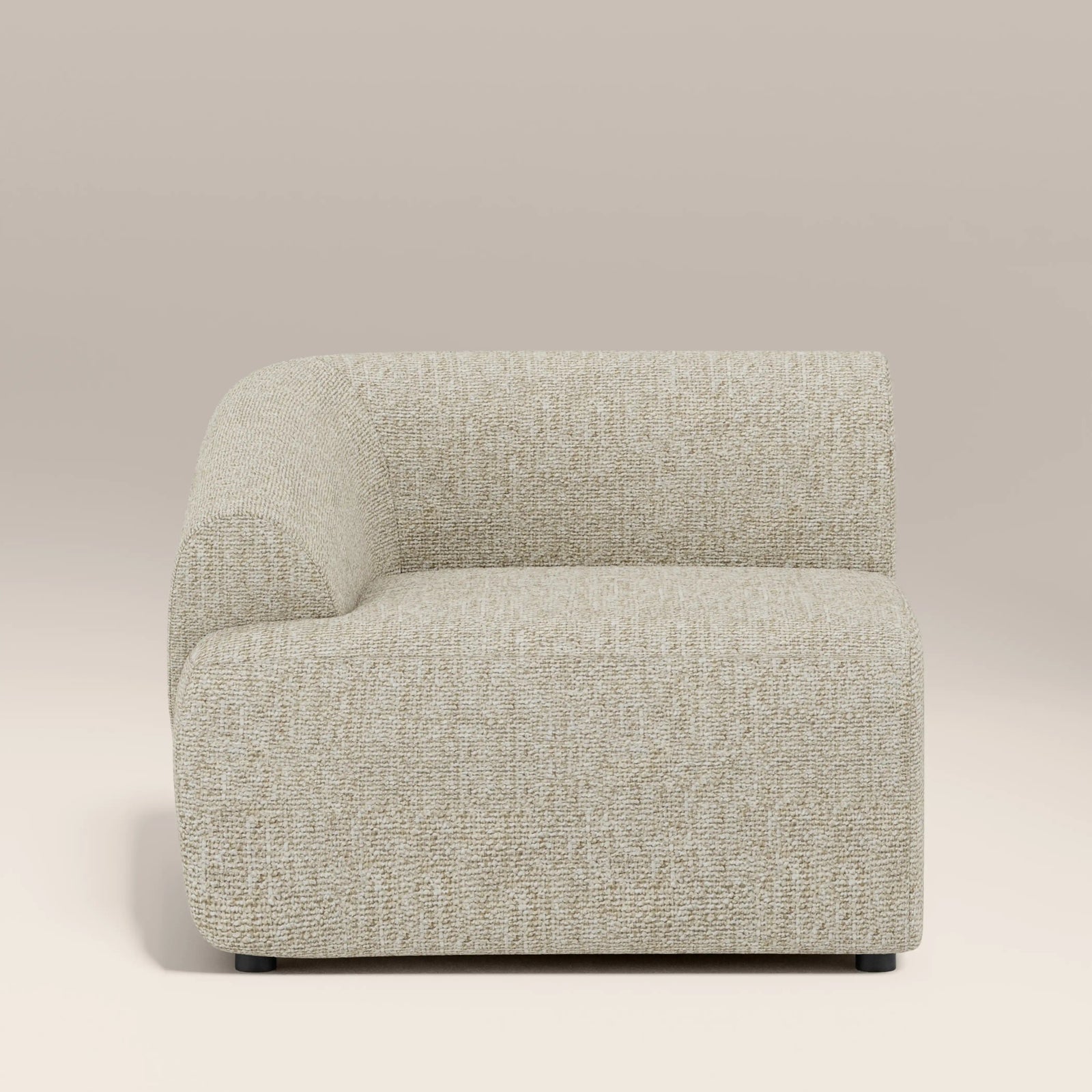 Malmo Left Hand Module Section | Oatmeal Woven Boucle