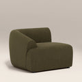Malmo Left Hand Module Section | Olive Green Velvet Chenille