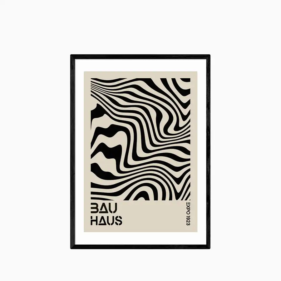 Black Op Art Bauhaus Graphic Print