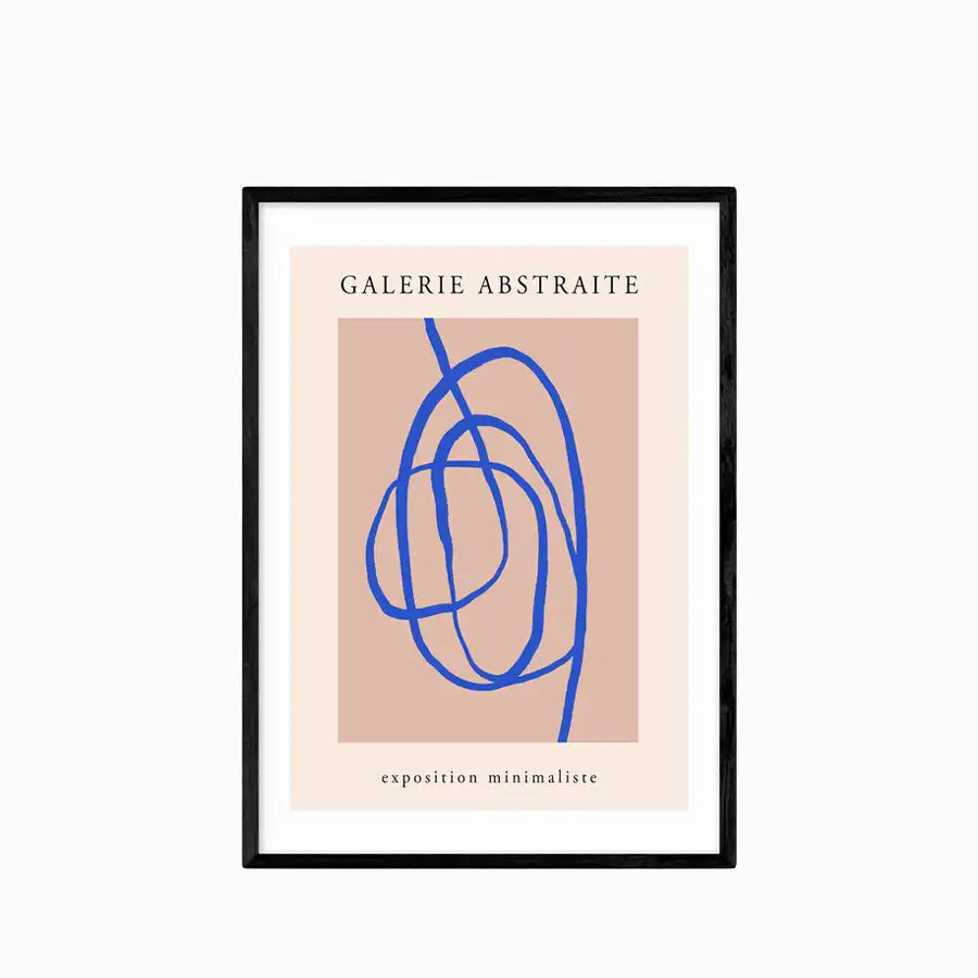 Blue Scribble Graphic Print