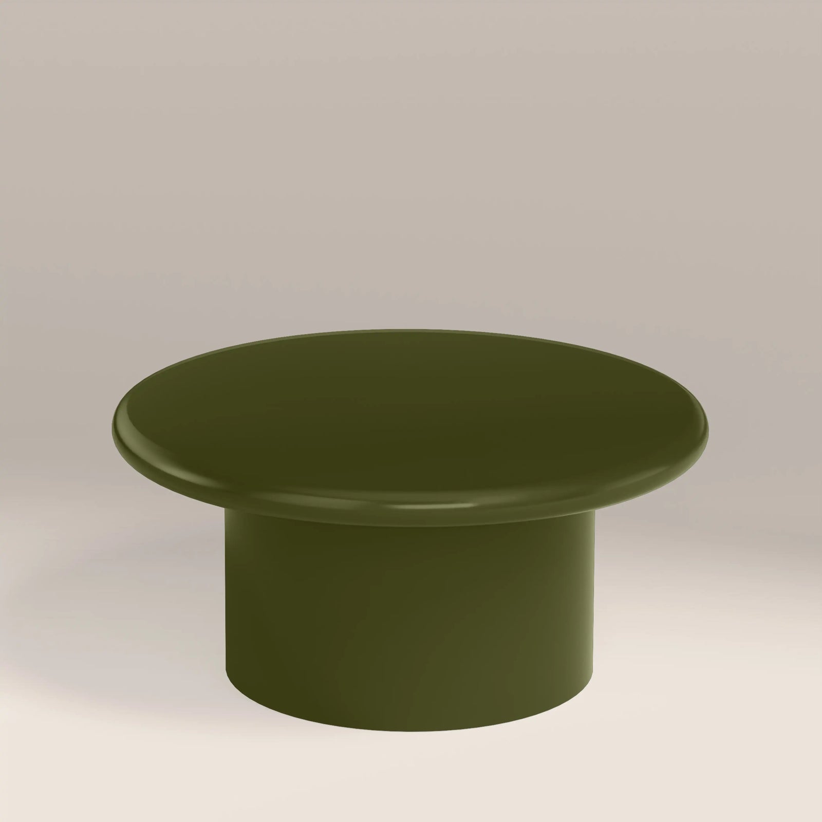 Layah Round Coffee Table | High Gloss Olive Green