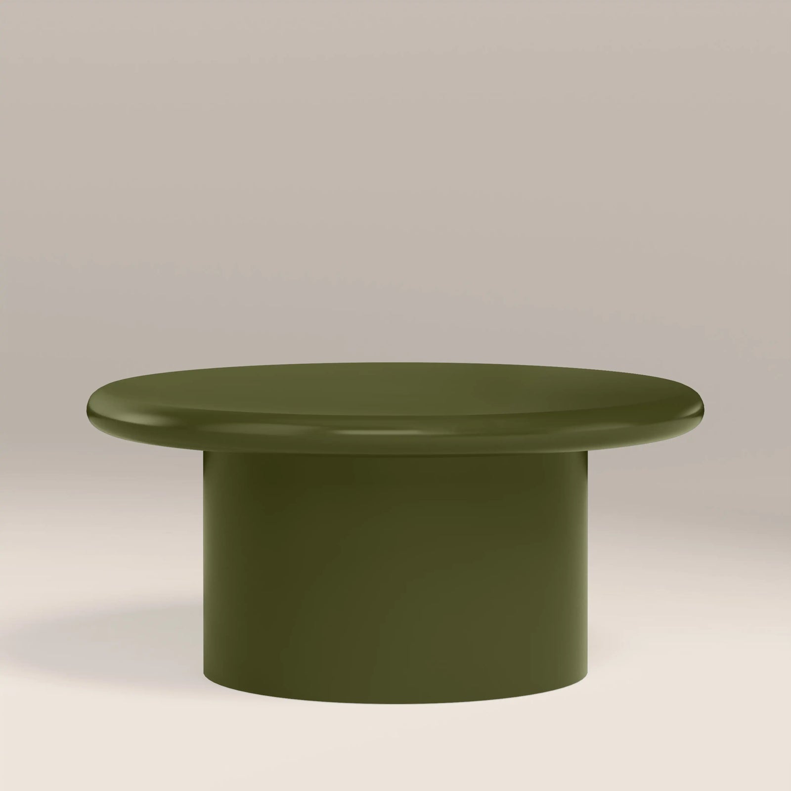 Layah Round Coffee Table | High Gloss Olive Green