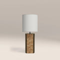 Luna Table Lamp | Cappuccino Marble & High Gloss Clay Green