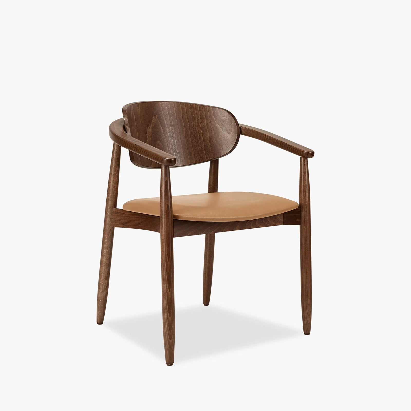 Emrik Carver Wooden Dining Chair | Upholstered Seat & Wide Backrest