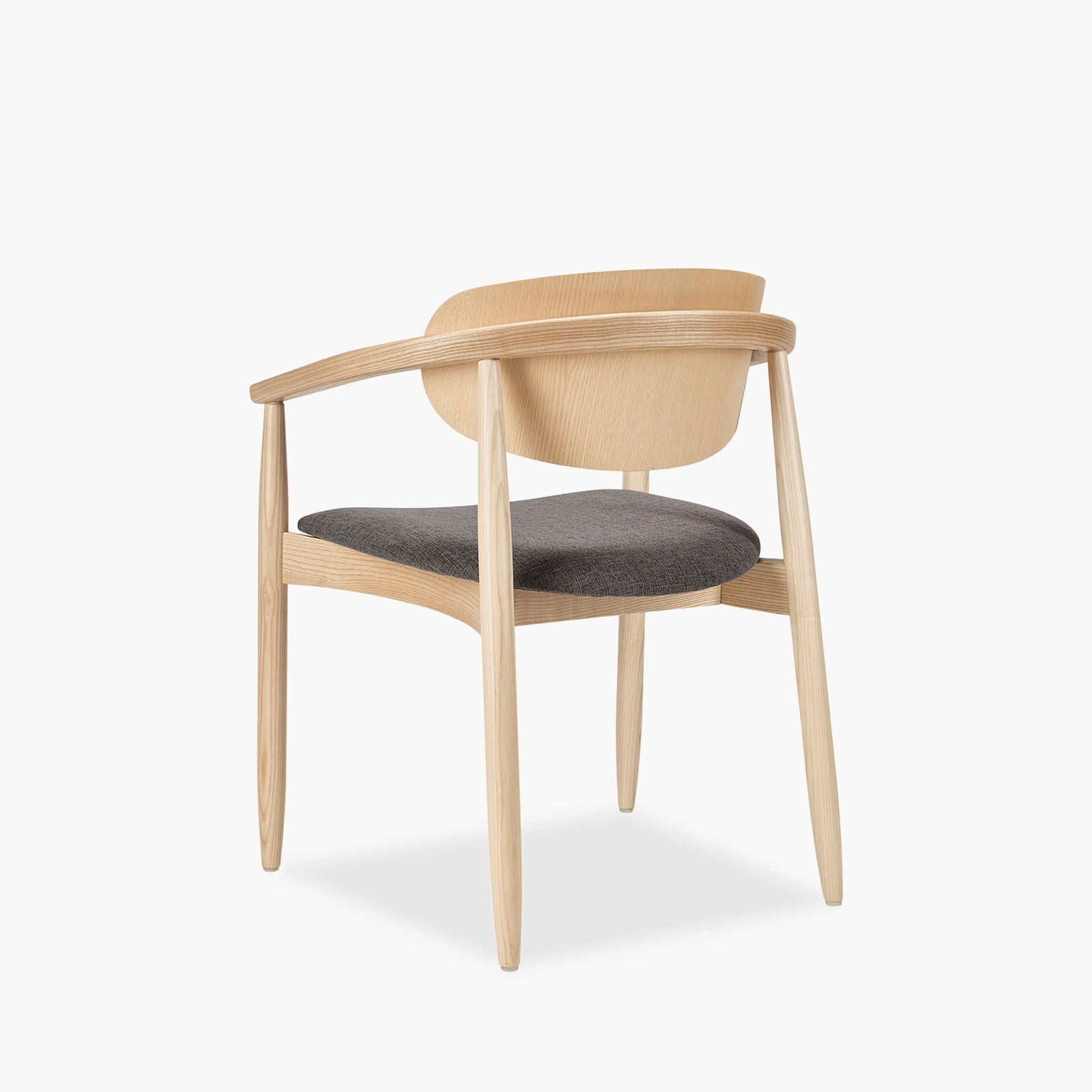 Emrik Carver Wooden Dining Chair | Upholstered Seat & Mixed Material Backrest