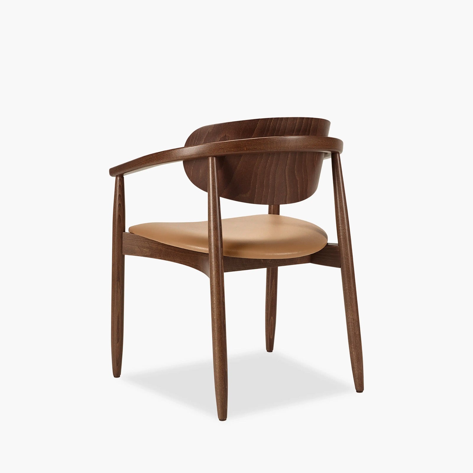 Emrik Carver Wooden Dining Chair | Upholstered Seat & Wide Backrest
