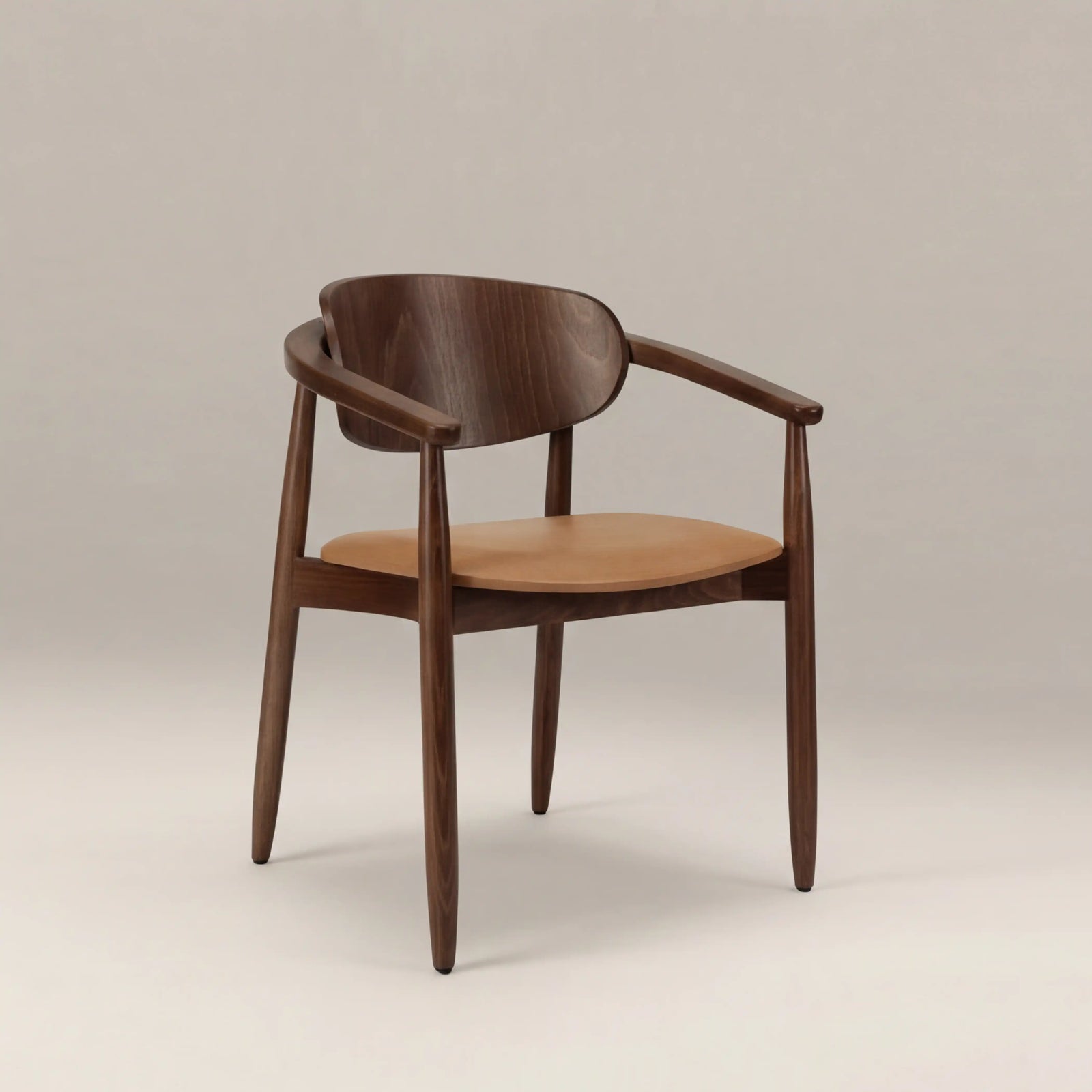 Emrik Wooden Carver Dining Chair | Upholstered Seat & Wide Backrest