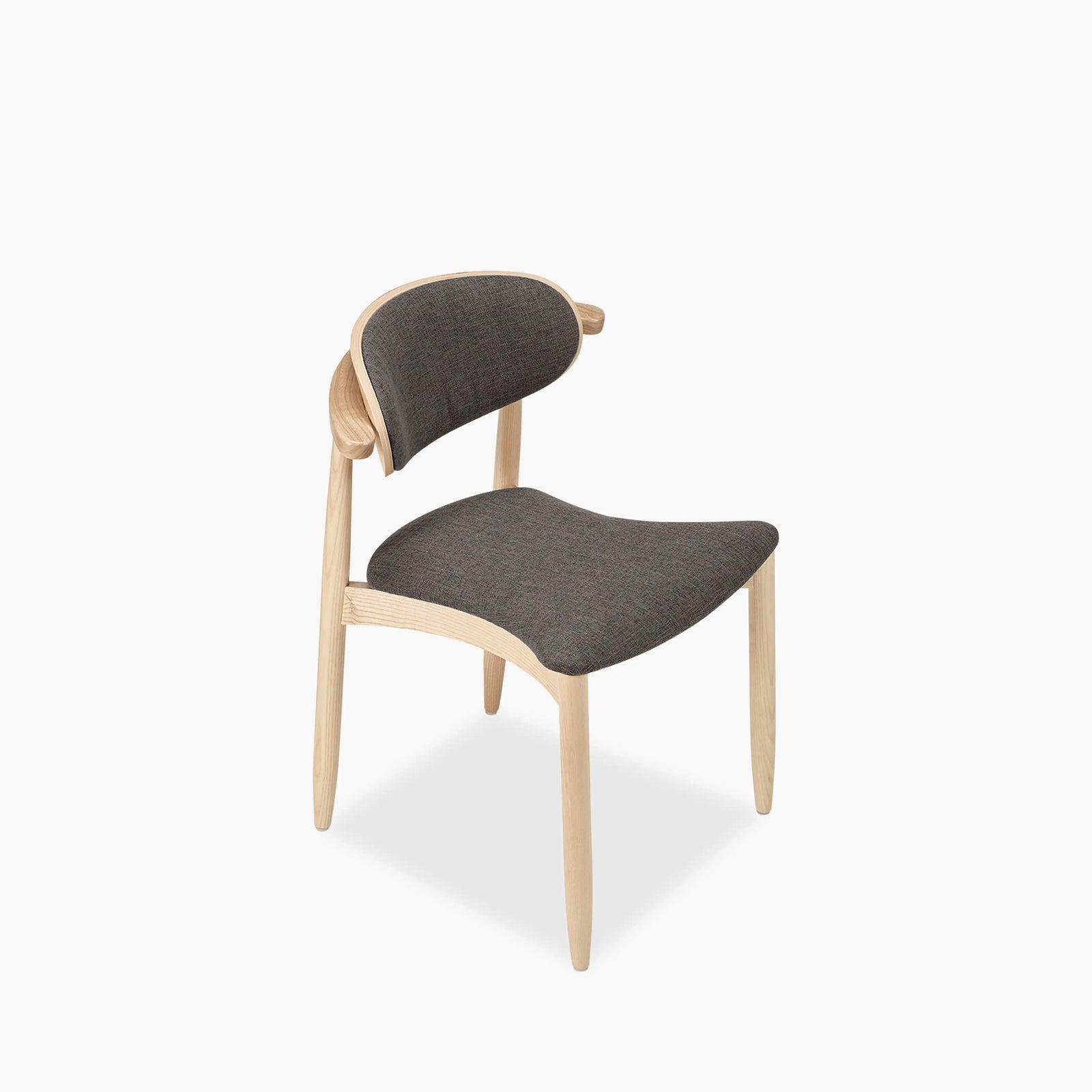 Emrik Stackable Wooden Dining Chair | Upholstered Seat & Mixed Material Backrest