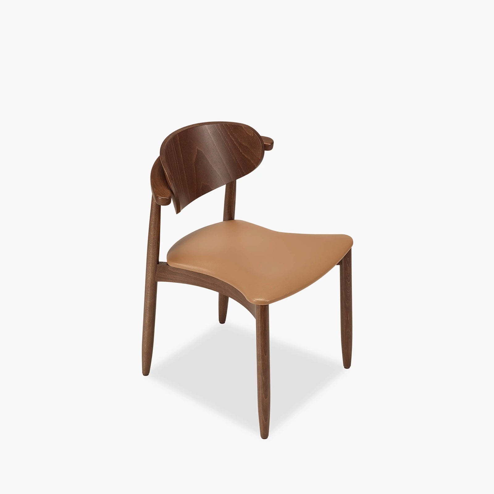 Emrik Stackable Wooden Dining Chair | Upholstered Seat & Wide Backrest