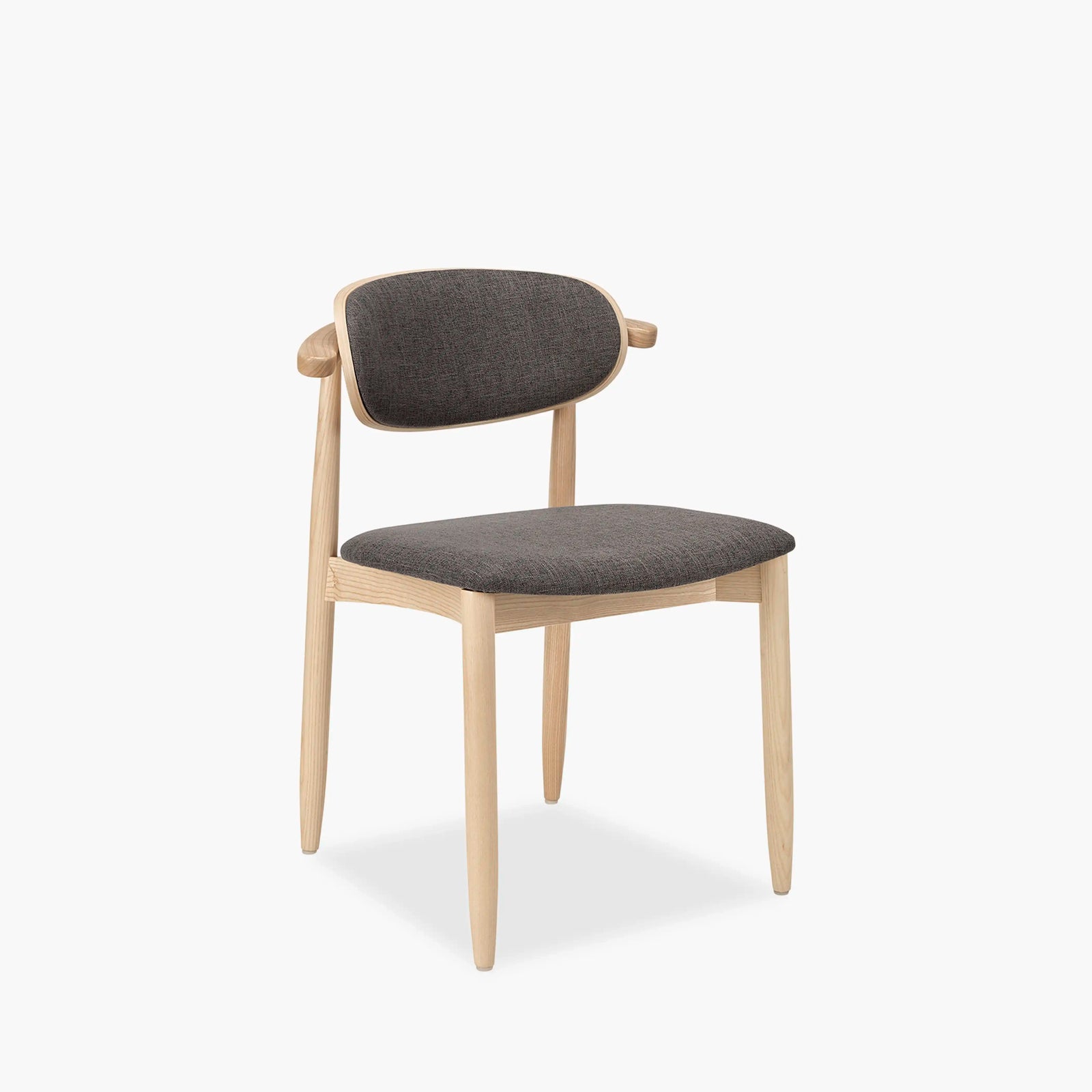 Emrik Wooden Dining Chair | Upholstered Seat & Mixed Material Backrest