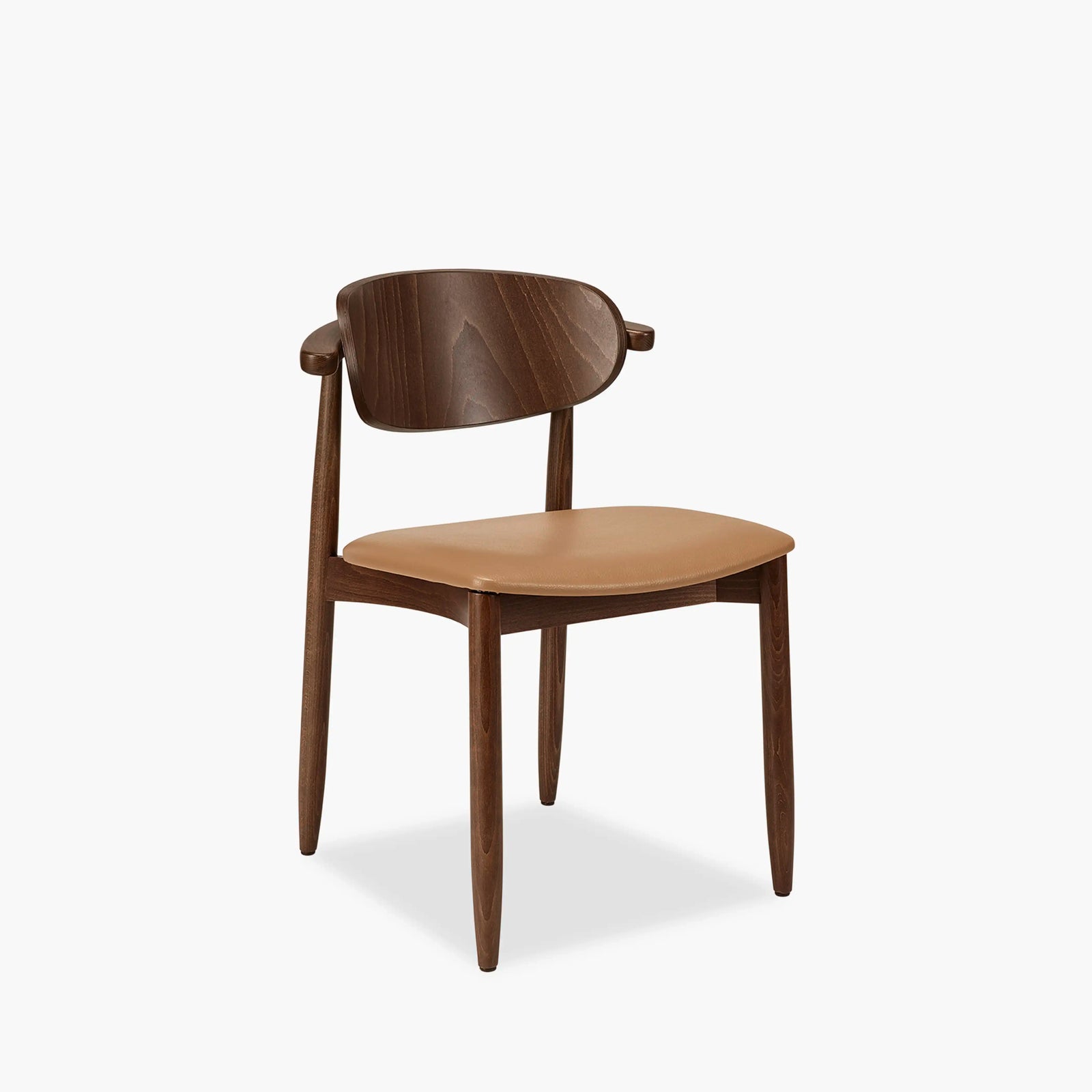 Emrik Wooden Dining Chair | Upholstered Seat & Wide Backrest