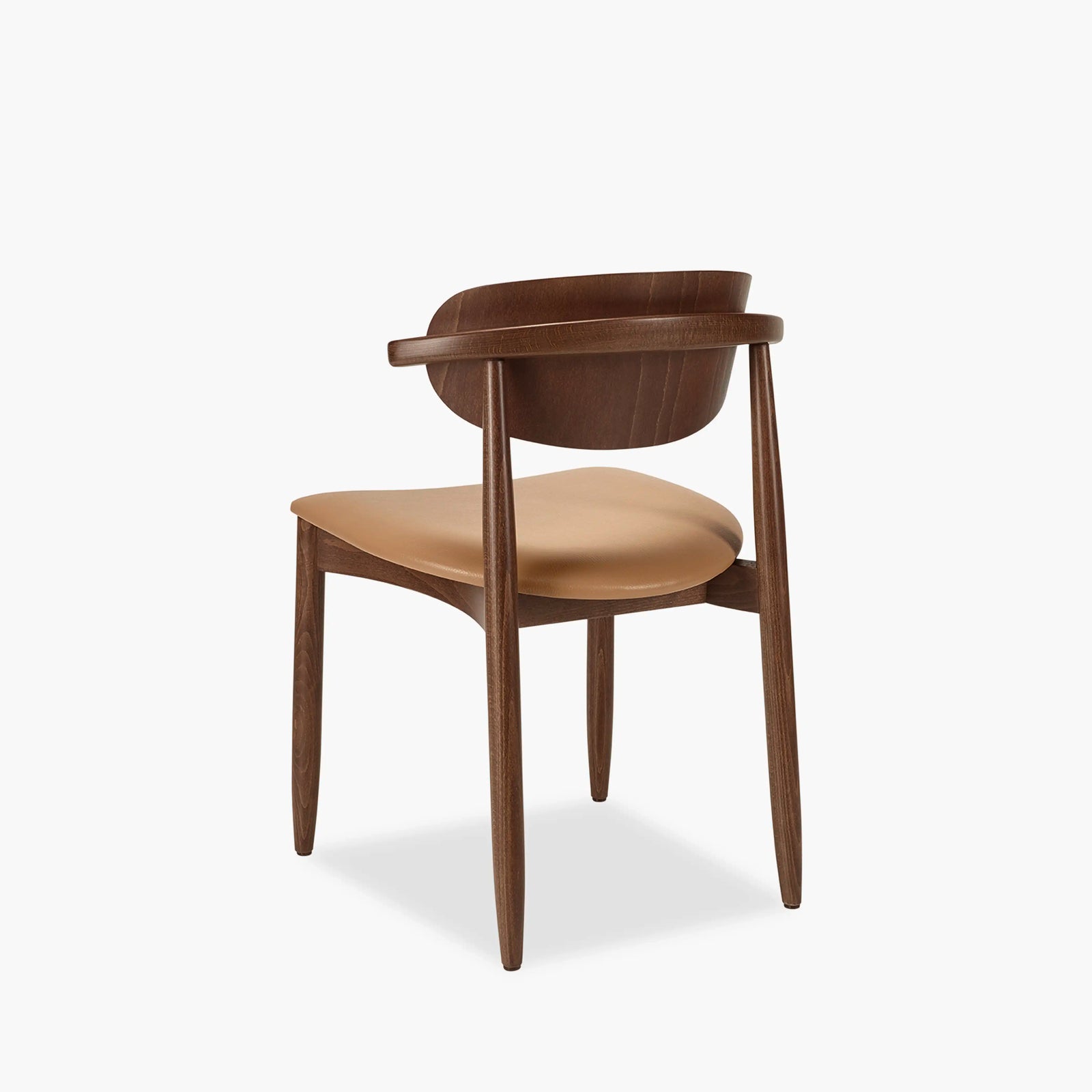 Emrik Wooden Dining Chair | Upholstered Seat & Wide Backrest