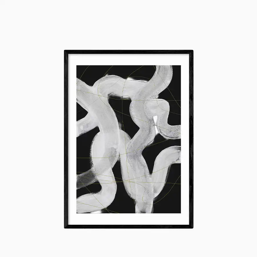 Abstract Brush Stroke Graphic Print