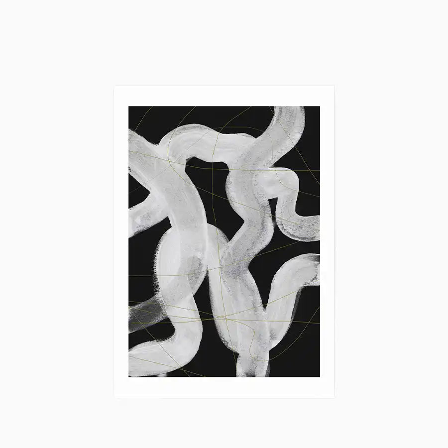 Abstract Brush Stroke Graphic Print