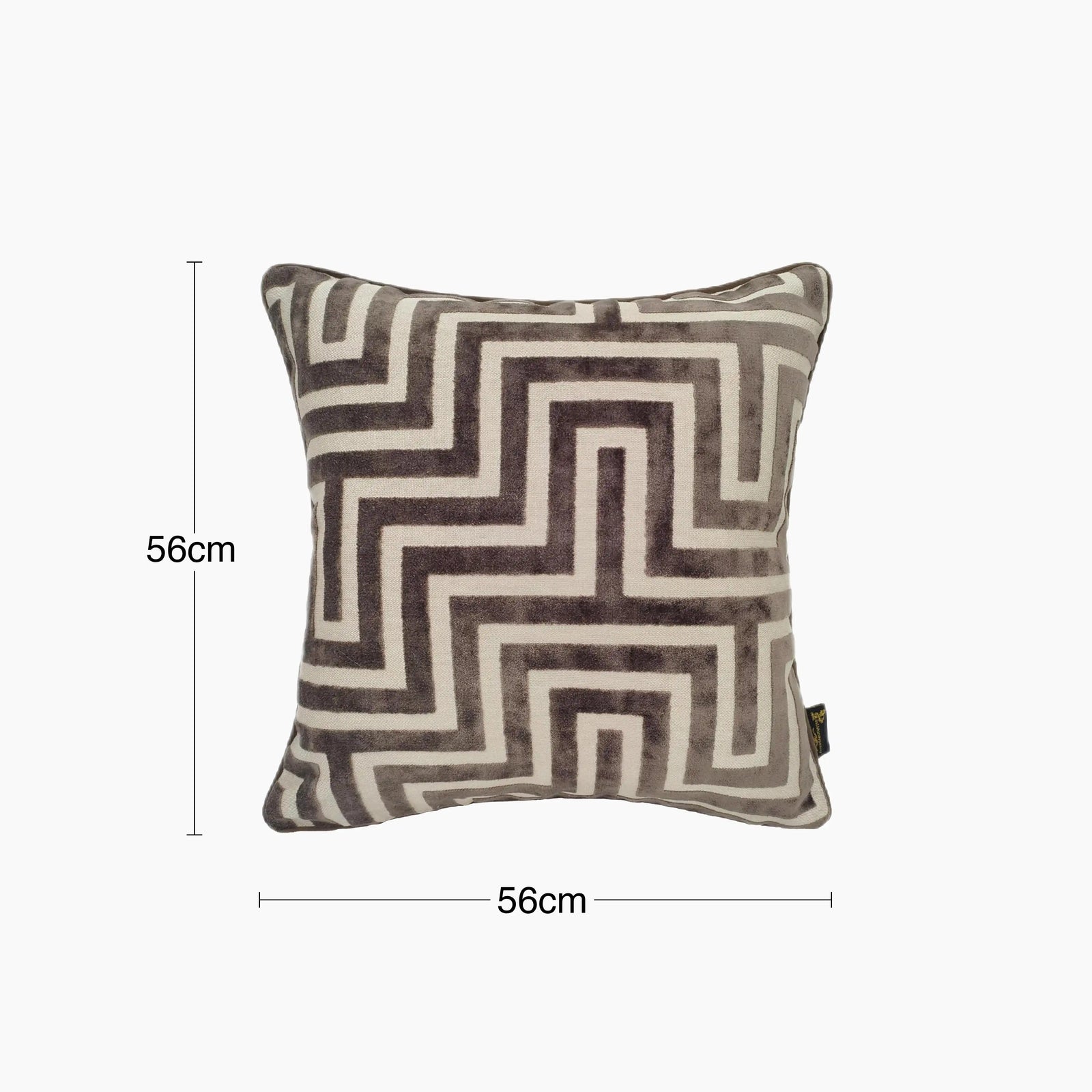Connelly Large Square Velvet Cushion | Chocolate Brown