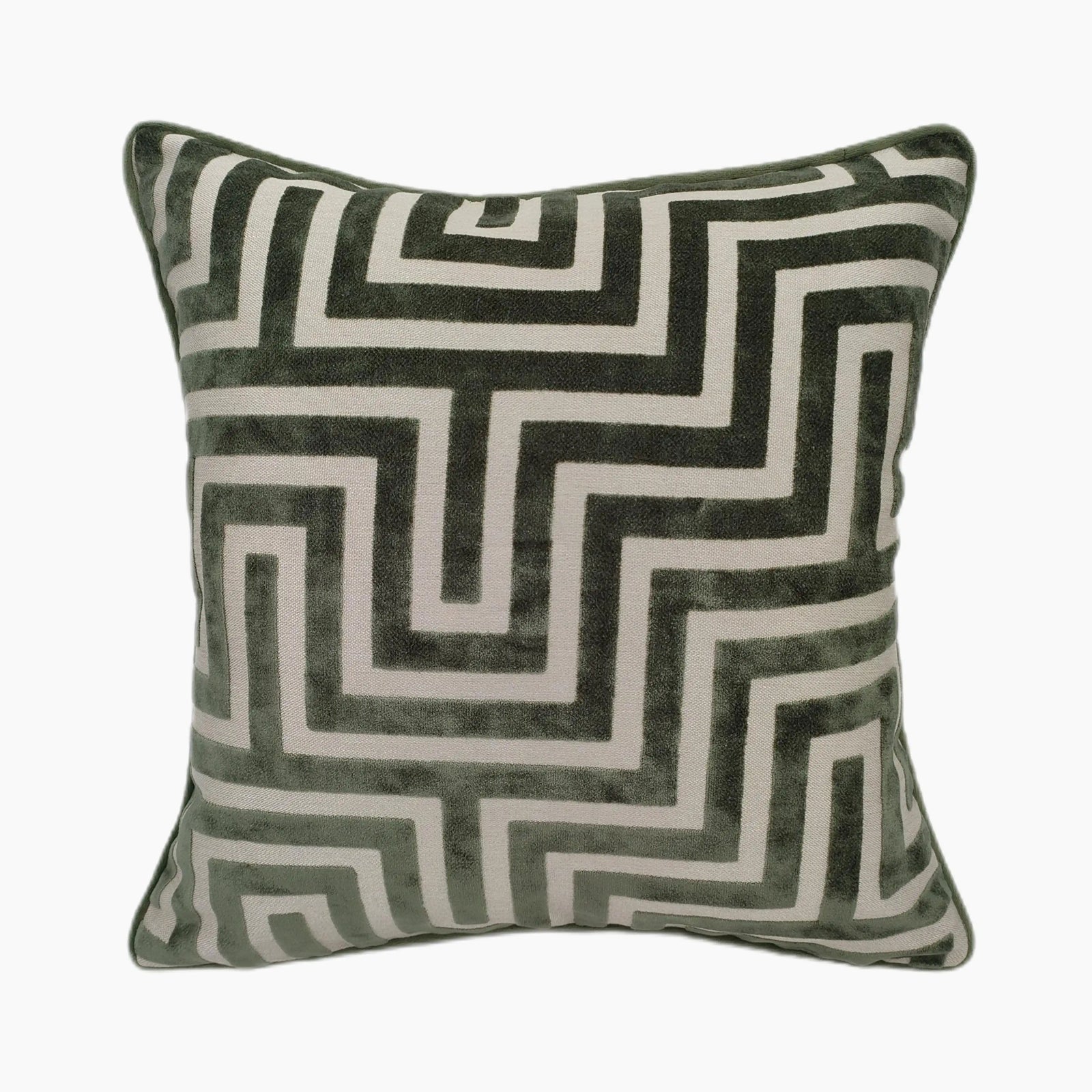 Connelly Large Square Velvet Cushion | Sage Green