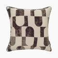 Alonzo Large Square Velvet Cushion | Chocolate Brown