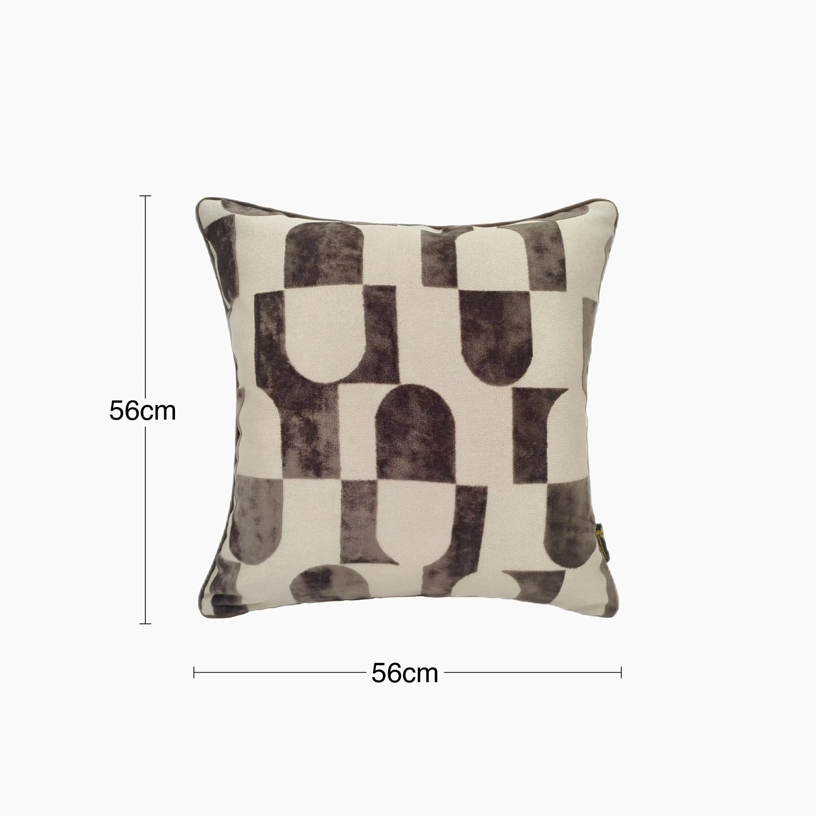 Alonzo Large Square Velvet Cushion | Chocolate Brown