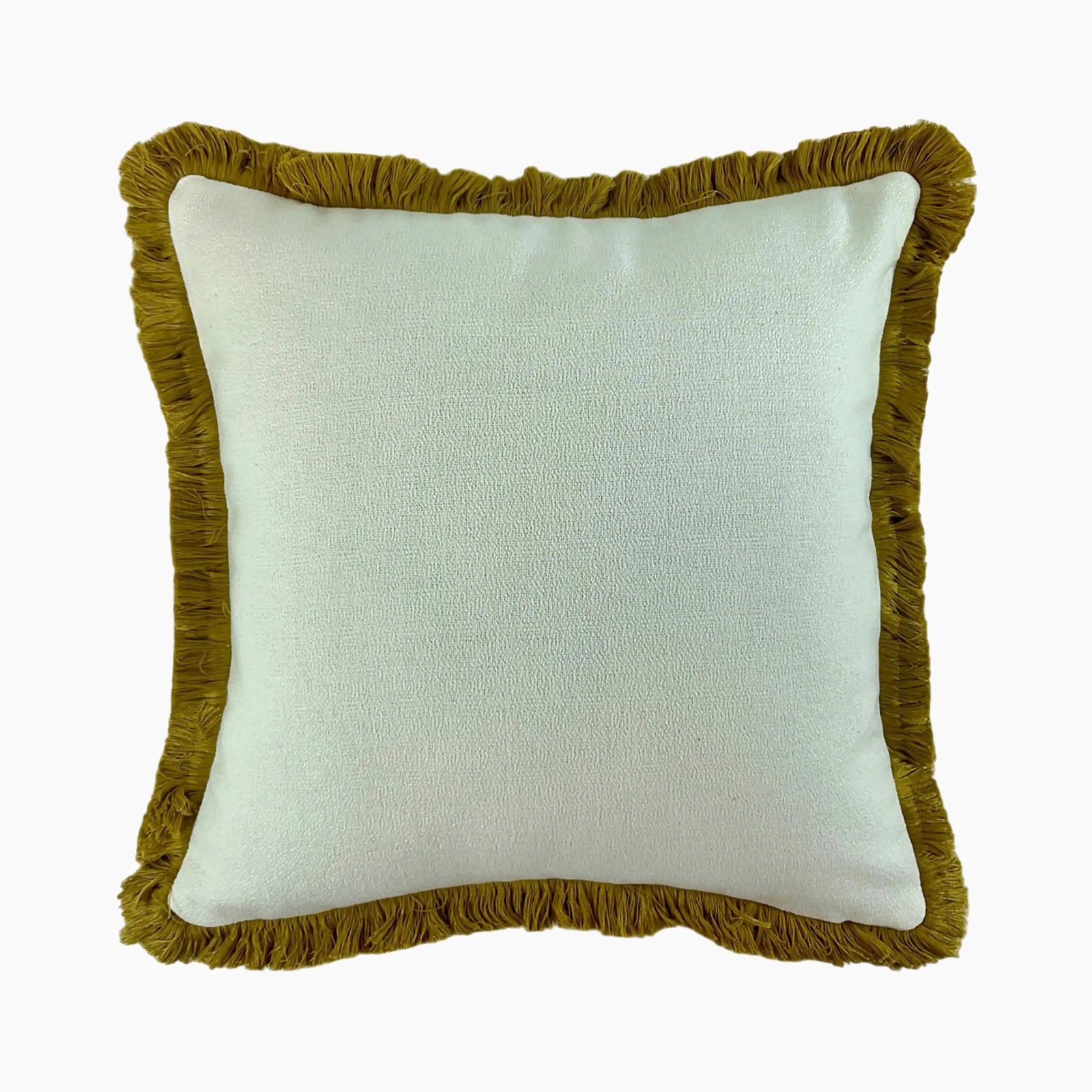 Hugo Large Square Fabric Cushion | Cream & Whiskey Brown