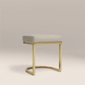 Matteo Low Stool | Speckled Stone Sustainable Boucle