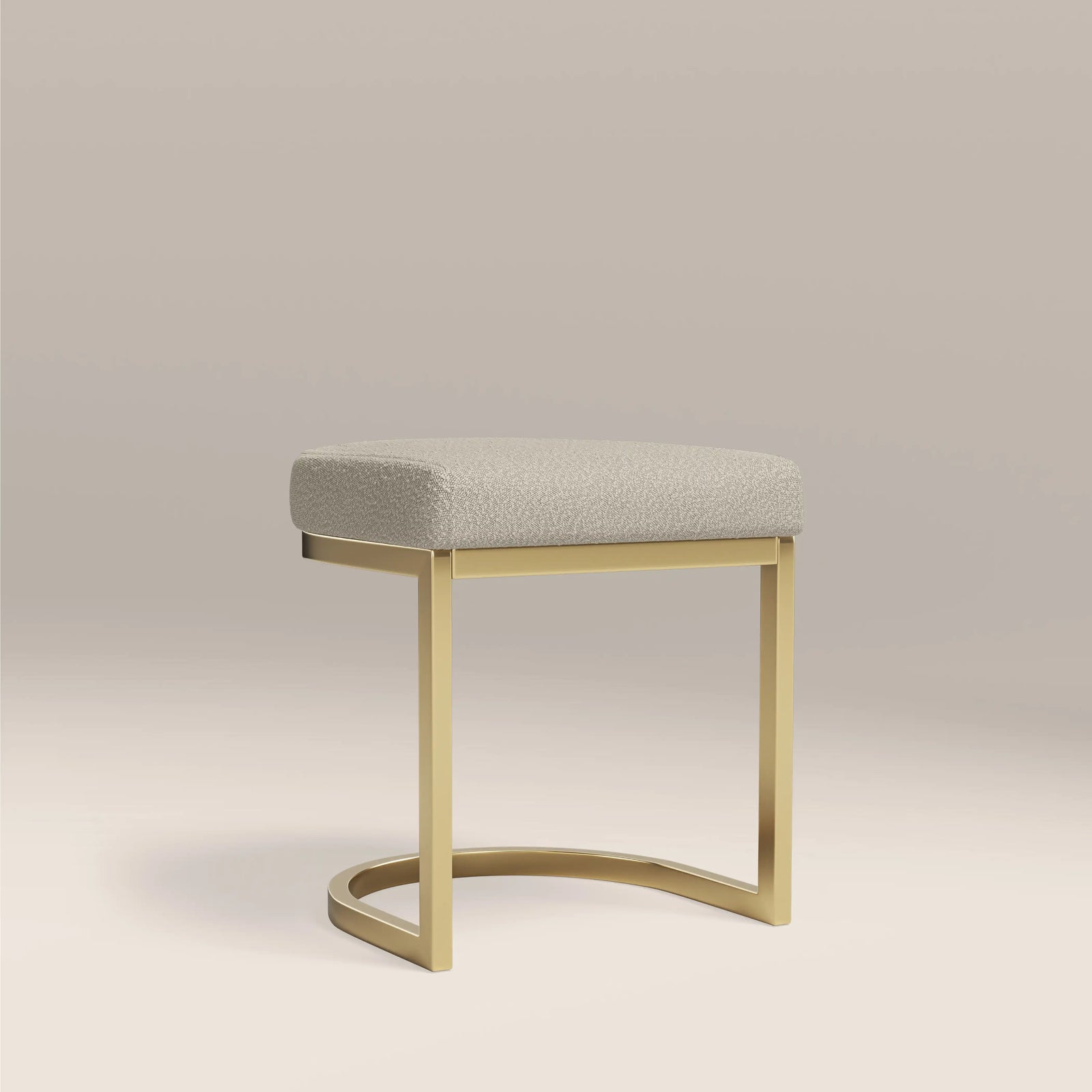 Matteo Low Stool | Speckled Stone Sustainable Boucle