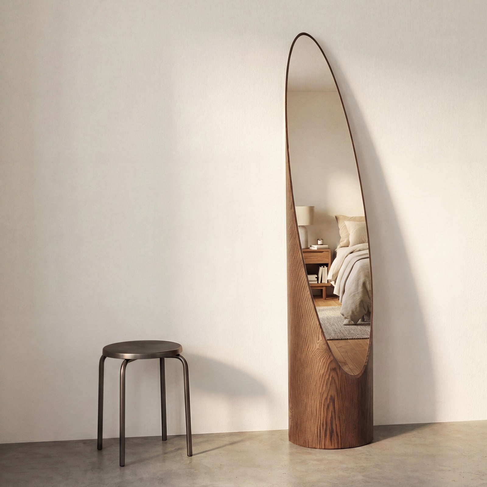 Finn Full Length Floor Mirror, 170 x 32 cm| Dark Walnut