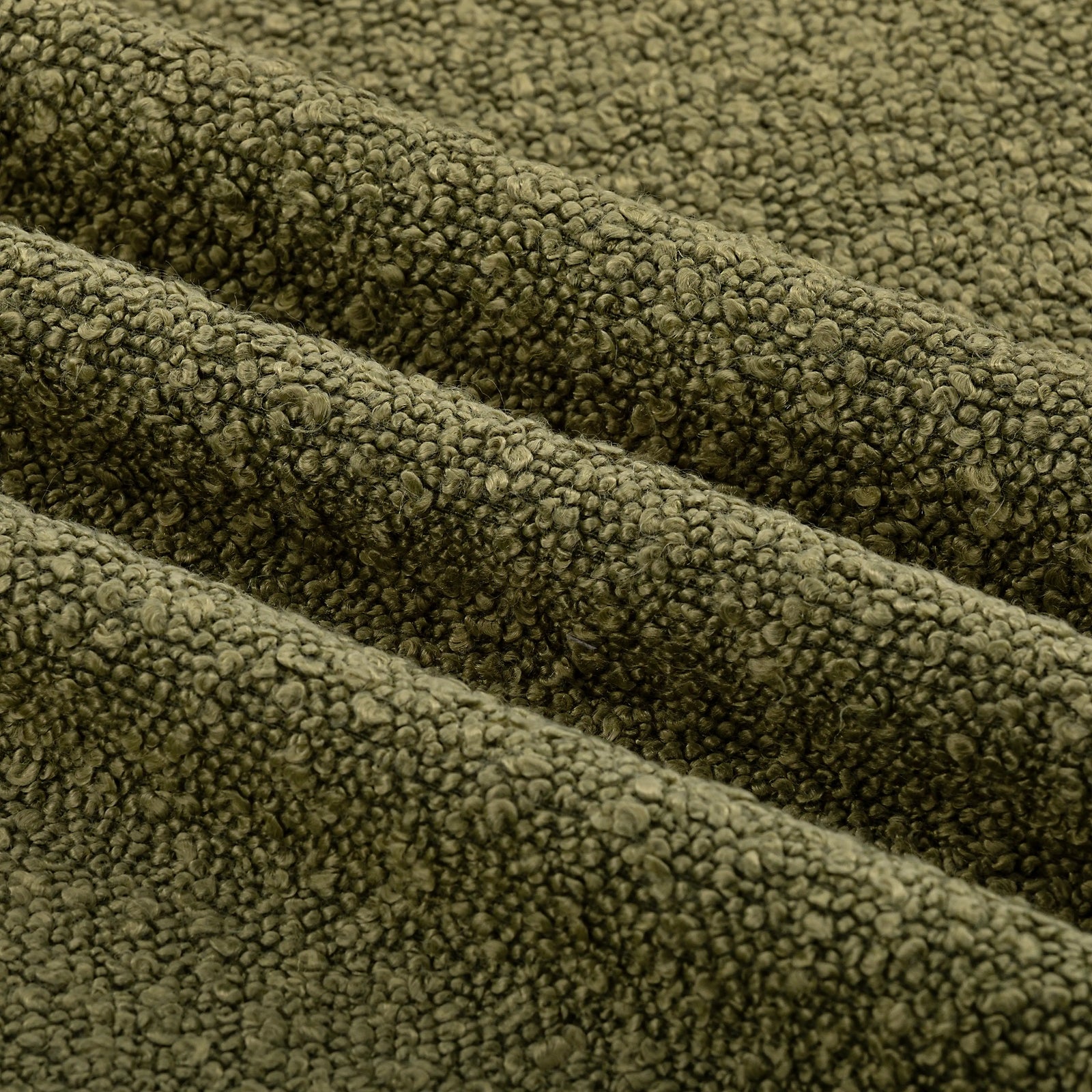 Nola Left Hand Chaise Sofa | Moss Green Boucle