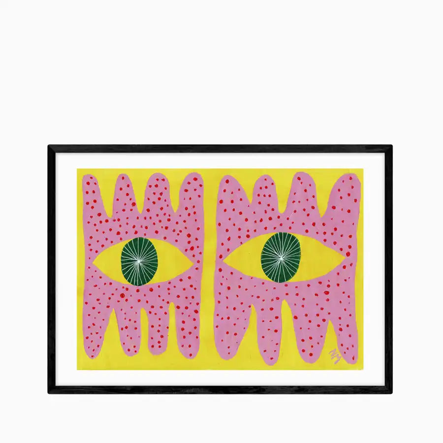 Pink Eyes Graphic Print