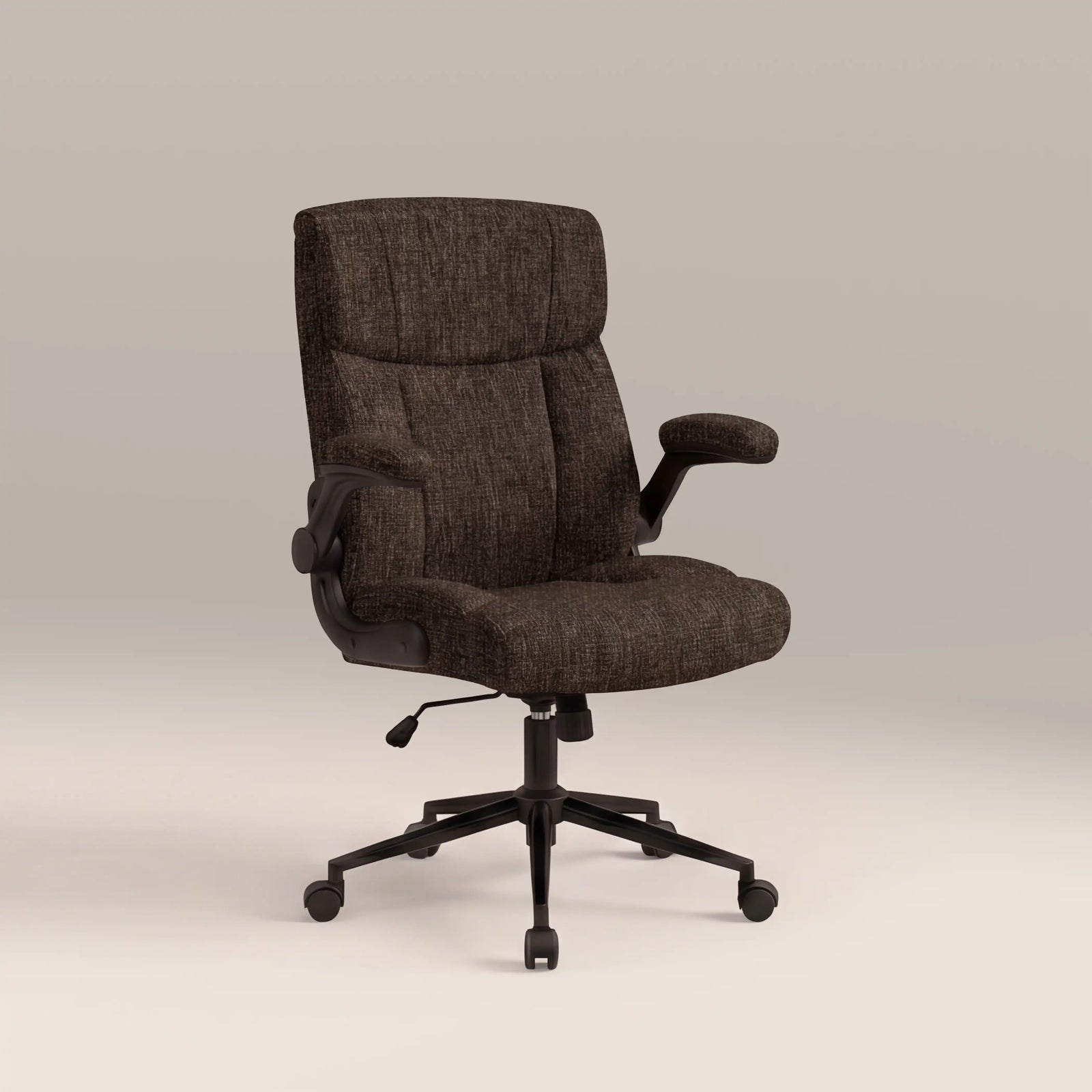 Adra Office Chair | Speckled Espresso Boucle & Black