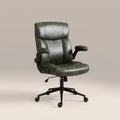 Adra Office Chair | Vintage Green Faux Leather & Black