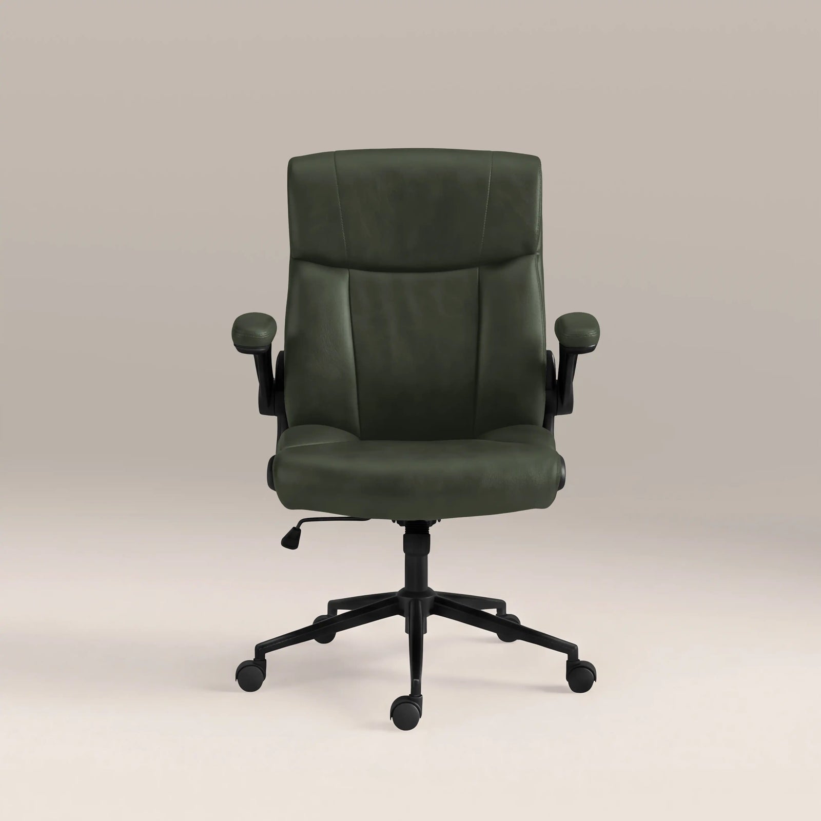 Adra Office Chair | Vintage Green Faux Leather & Black