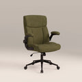 Adra Office Chair | Moss Green Sustainable Mohair Velvet & Black