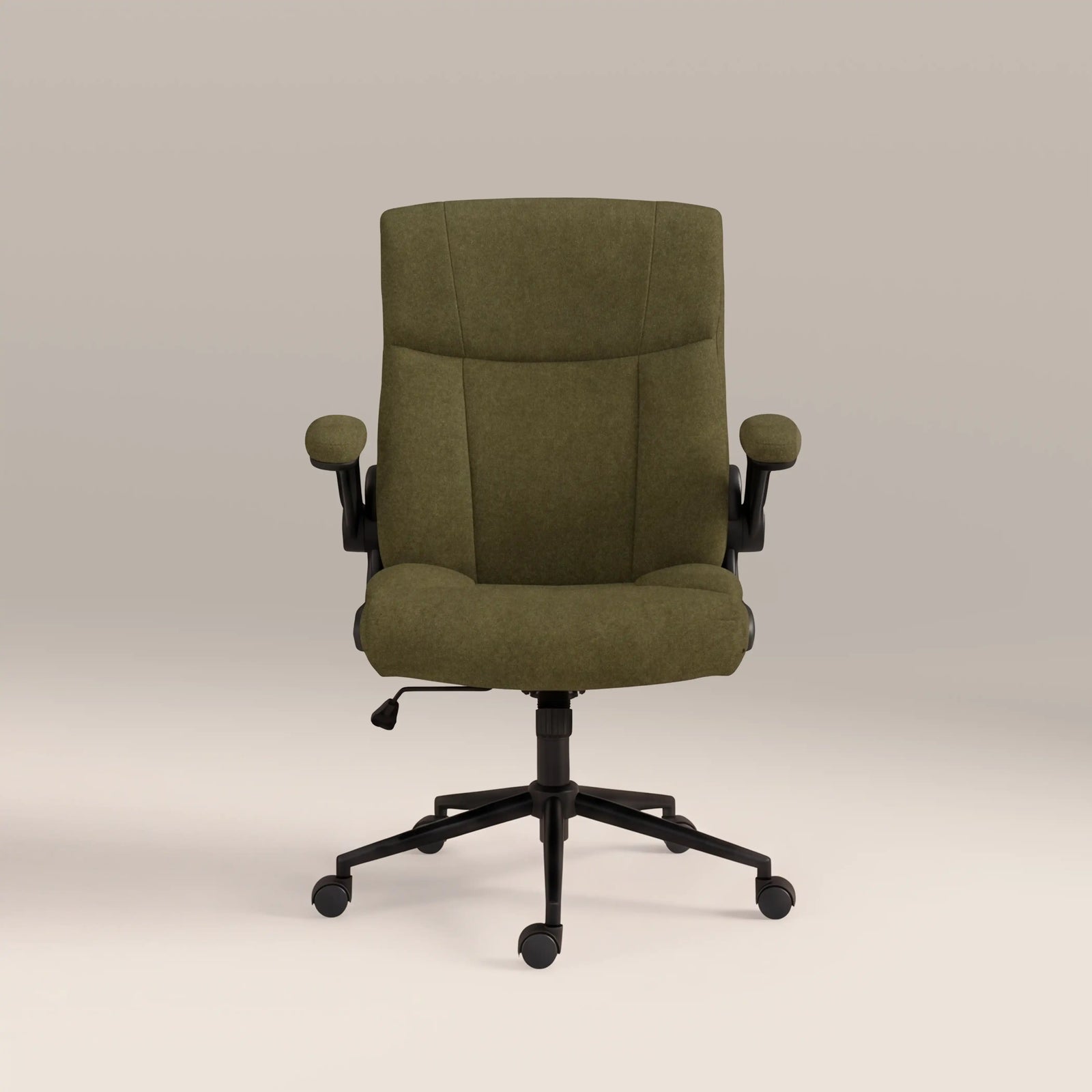 Adra Office Chair | Moss Green Sustainable Mohair Velvet & Black