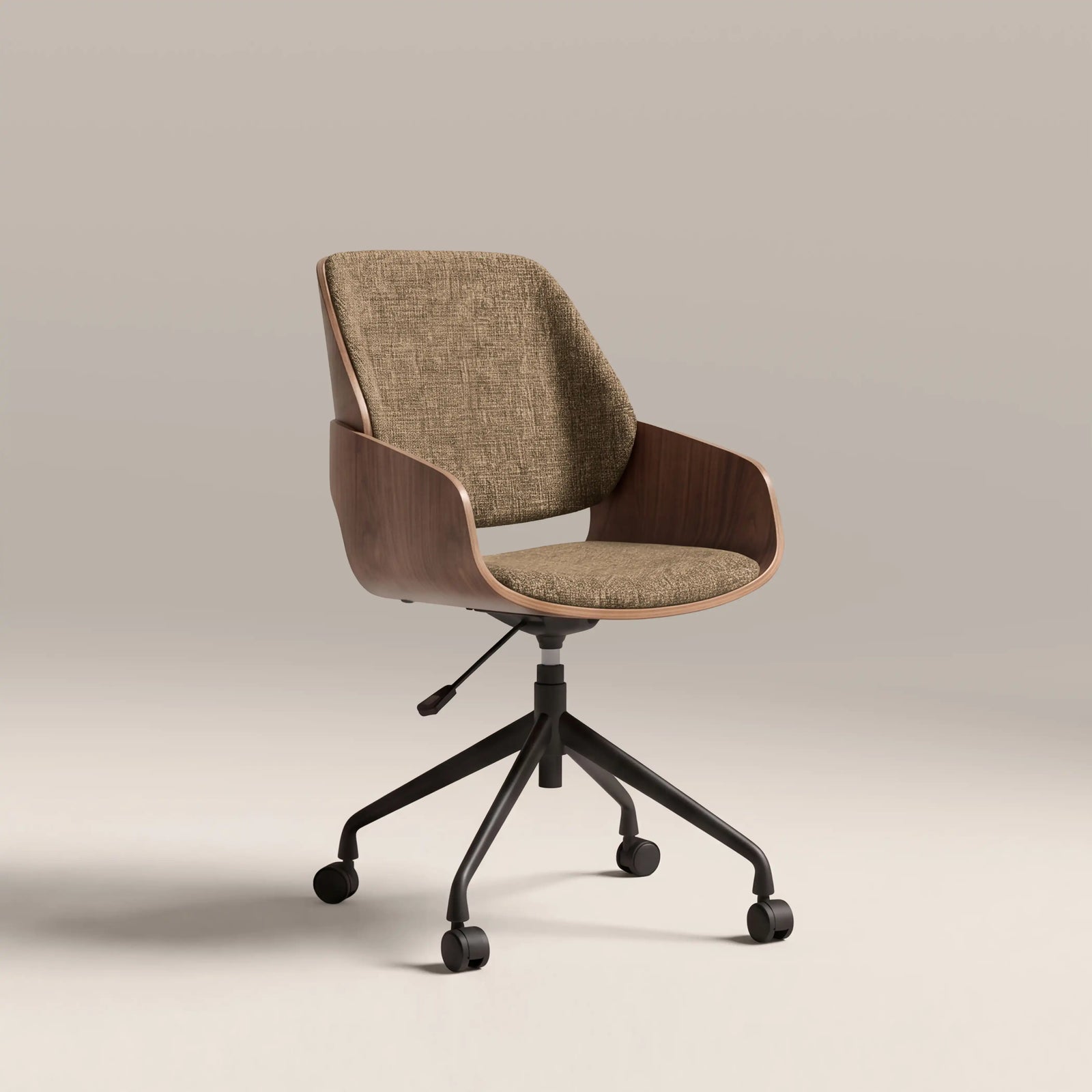 Franklin Office Chair | Speckled Cappuccino Boucle & Walnut
