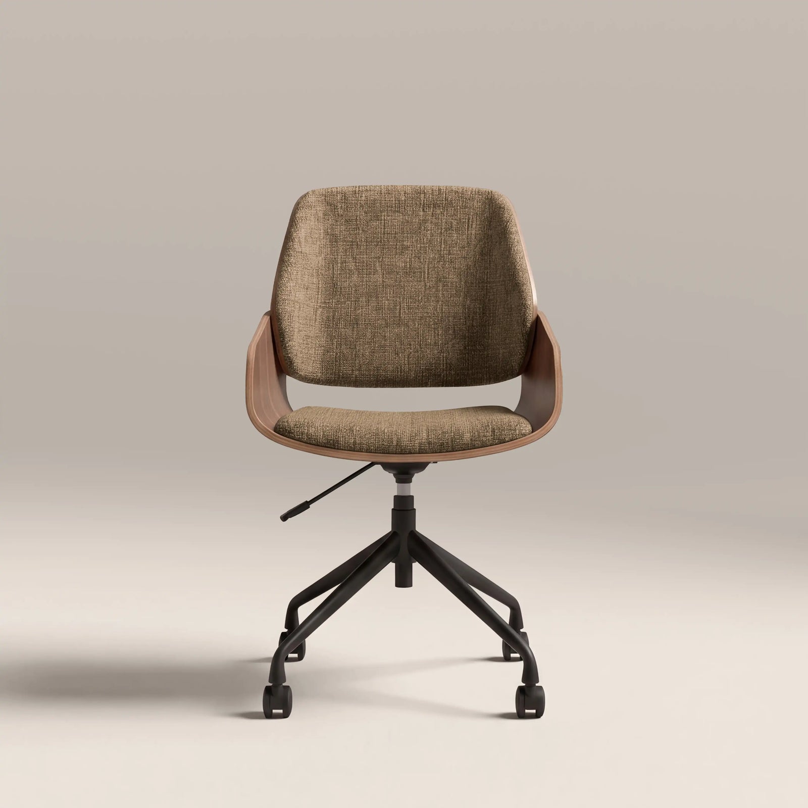 Franklin Office Chair | Speckled Cappuccino Boucle & Walnut