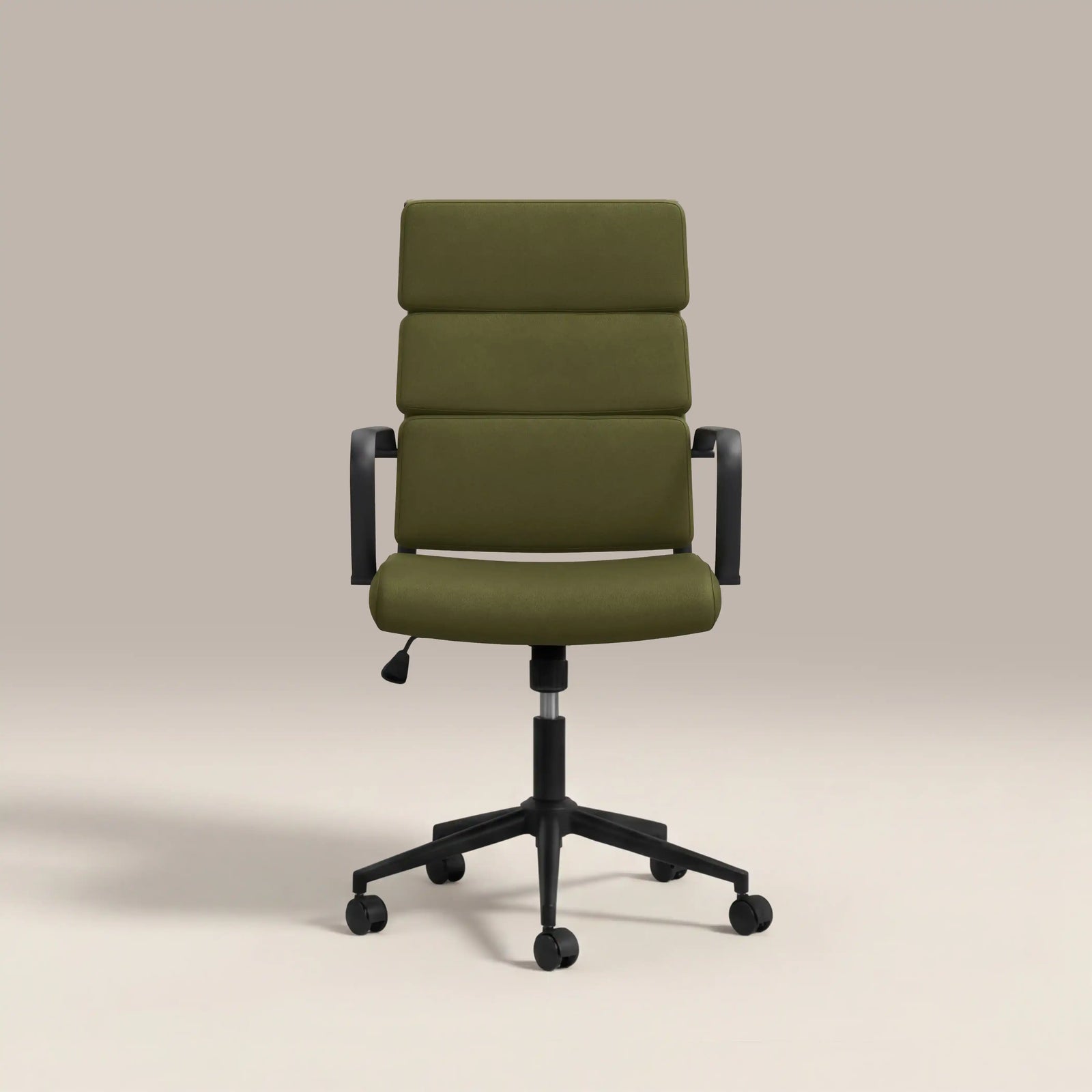 Mae High Back Office Chair | Olive Green Sustainable Velvet & Black