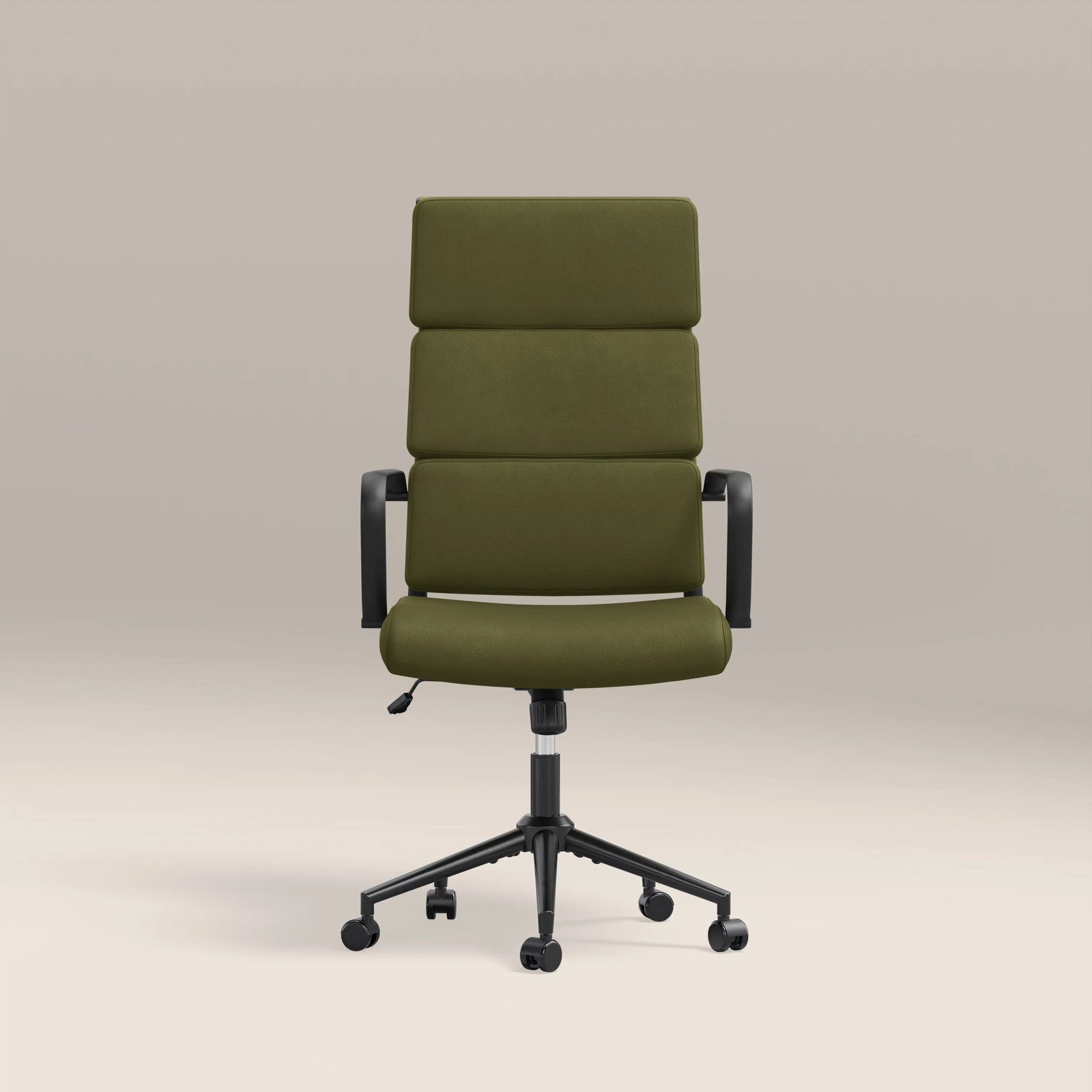 Mae High Back Office Chair | Olive Green Sustainable Velvet & Black