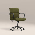 Mae Office Chair | Olive Green Sustainable Velvet & Black