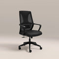 Moda Office Chair | Vintage Black Faux Leather & Black