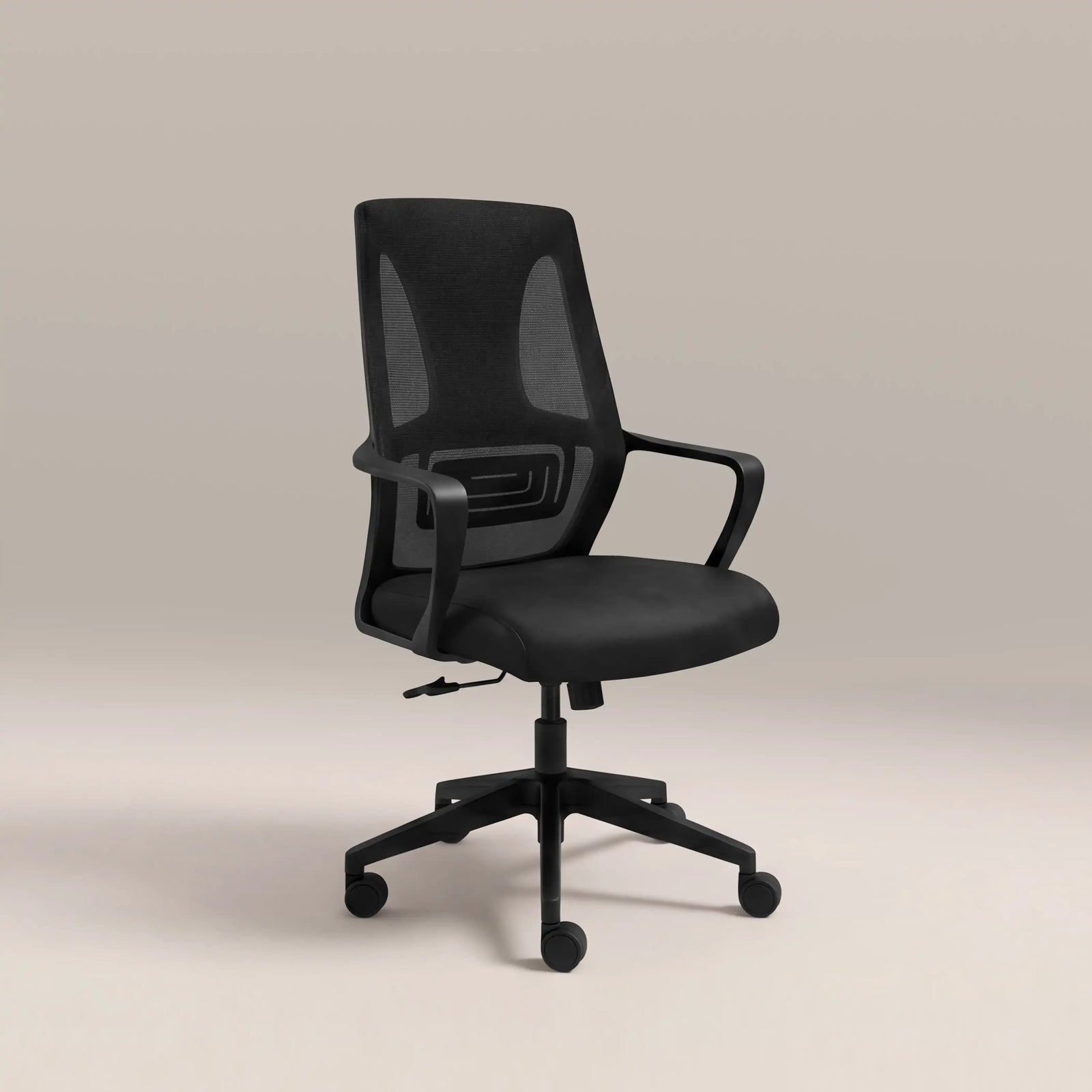 Moda Office Chair | Vintage Black Faux Leather & Black