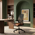 Moda Office Chair | Vintage Tan Faux Leather & Black