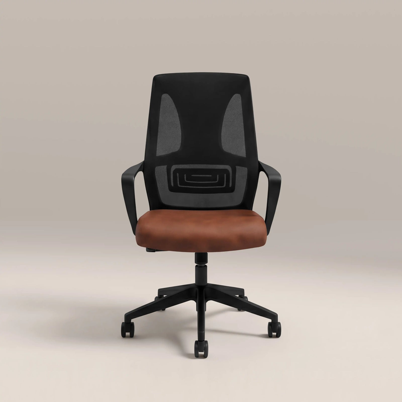 Moda Office Chair | Vintage Tan Faux Leather & Black