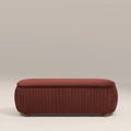 Bronte Storage Ottoman | Rust Red Sustainable Velvet